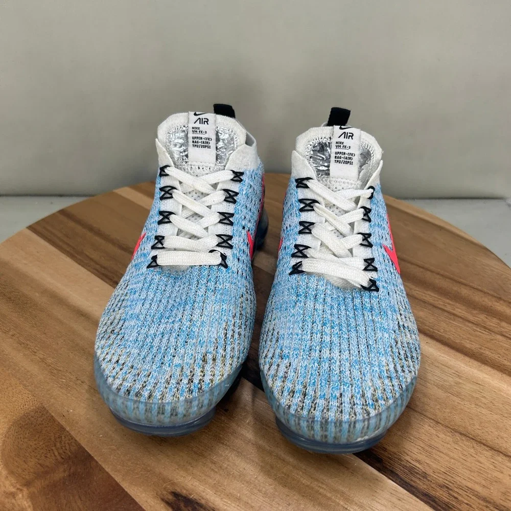 Nike Air VaporMax Flyknit 3 Blue White Pink AJ6900-106 Mens 7 Womens 8.5